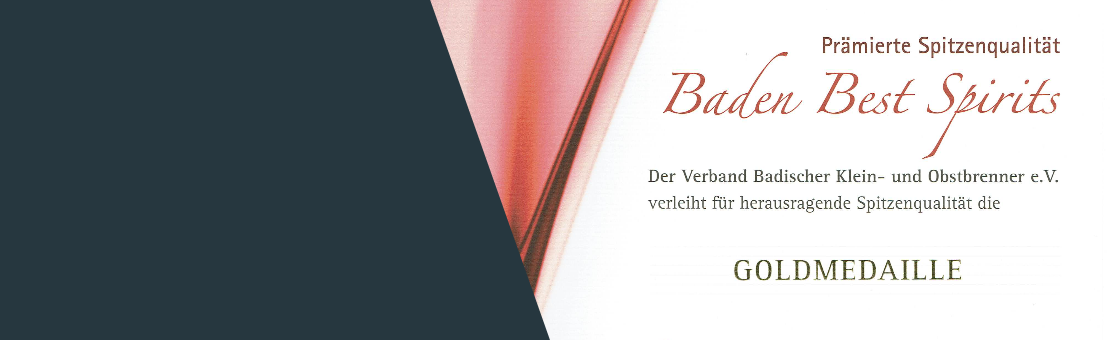 Goldmedaille Kirschwasser
